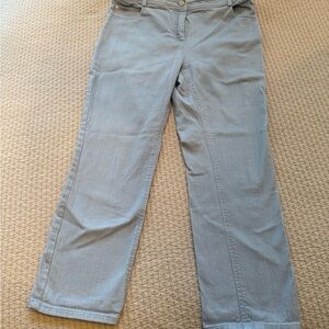 Akris Punto Light Gray Ankle & Cropped Jeans